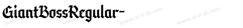 GiantBossRegular字体转换