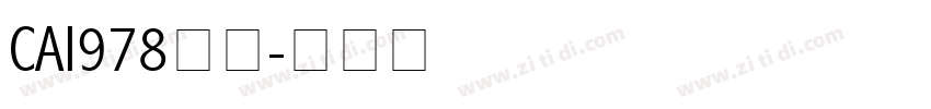 CAI978系列字体转换