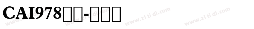 CAI978系列字体转换