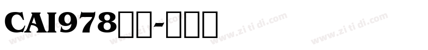 CAI978系列字体转换