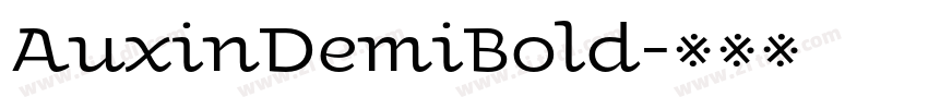 AuxinDemiBold字体转换