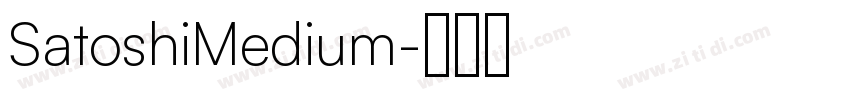 SatoshiMedium字体转换