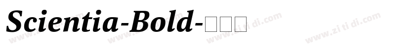 Scientia-Bold字体转换