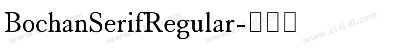 BochanSerifRegular字体转换