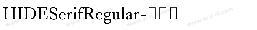 HIDESerifRegular字体转换
