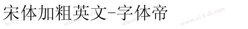 宋体加粗英文字体转换