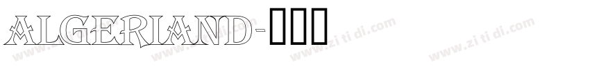 AlgerianD字体转换