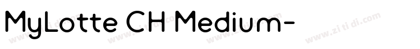 MyLotte_CH_Medium字体转换