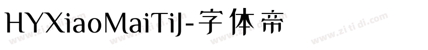 HYXiaoMaiTiJ字体转换