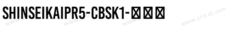 ShinseiKaiPr5-CBSK1字体转换