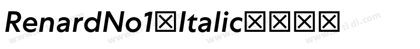 RenardNo1-Italic字体转换