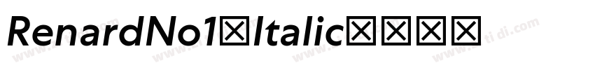 RenardNo1-Italic字体转换