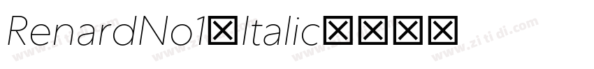 RenardNo1-Italic字体转换