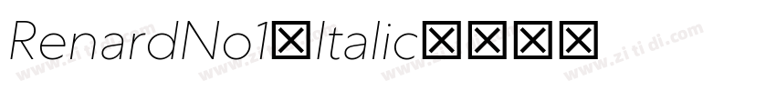 RenardNo1-Italic字体转换