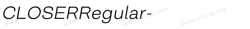 CLOSERRegular字体转换