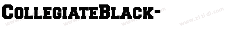 CollegiateBlack字体转换