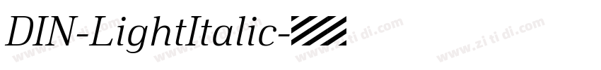 DIN-LightItalic字体转换