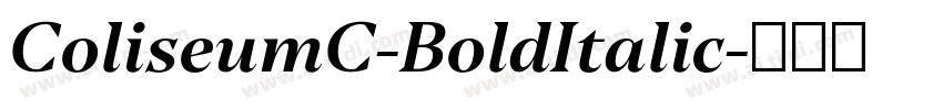 ColiseumC-BoldItalic字体转换