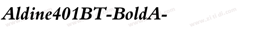 Aldine401BT-BoldA字体转换