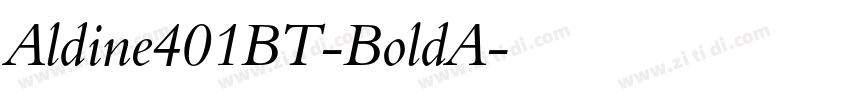 Aldine401BT-BoldA字体转换