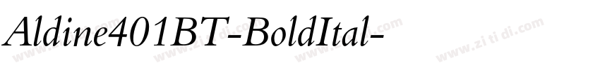 Aldine401BT-BoldItal字体转换