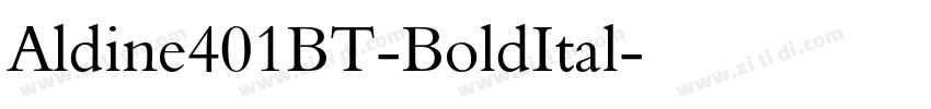 Aldine401BT-BoldItal字体转换