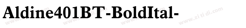 Aldine401BT-BoldItal字体转换