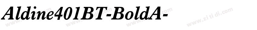 Aldine401BT-BoldA字体转换