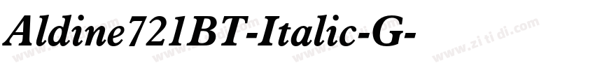 Aldine721BT-Italic-G字体转换