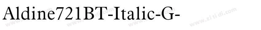 Aldine721BT-Italic-G字体转换