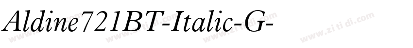 Aldine721BT-Italic-G字体转换