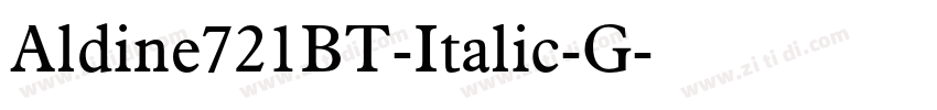 Aldine721BT-Italic-G字体转换