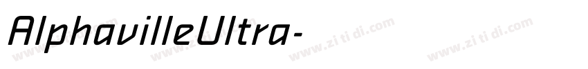 AlphavilleUltra字体转换