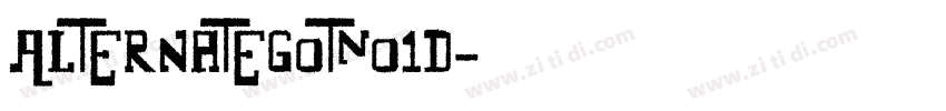 AlternateGotNo1D字体转换