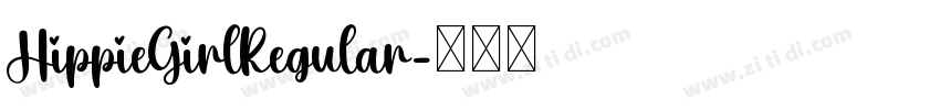 HippieGirlRegular字体转换