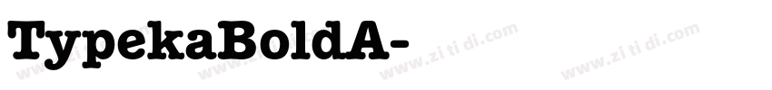 TypekaBoldA字体转换