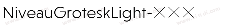 NiveauGroteskLight字体转换