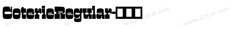 CoterieRegular字体转换