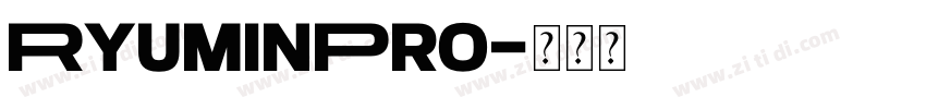 RyuminPro字体转换