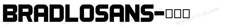 BradloSans字体转换