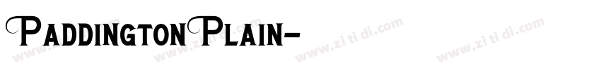 PaddingtonPlain字体转换