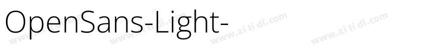 OpenSans-Light字体转换