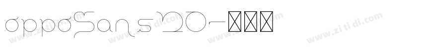 oppoSans20字体转换