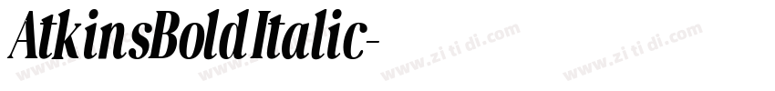 AtkinsBoldItalic字体转换