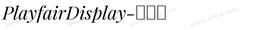 PlayfairDisplay字体转换