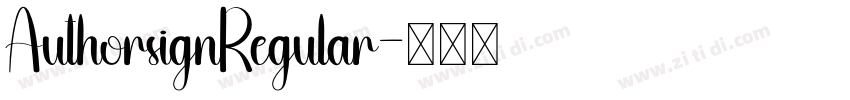 AuthorsignRegular字体转换