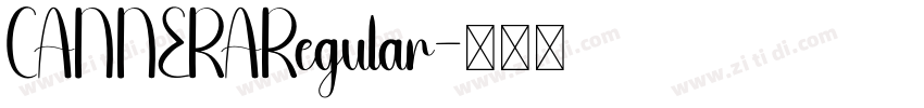 CANNERARegular字体转换