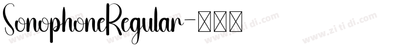 SonophoneRegular字体转换