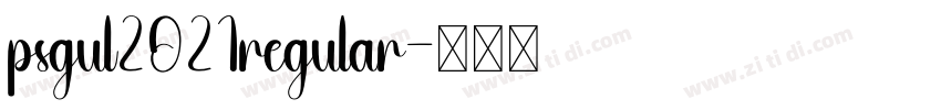 psgul2021regular字体转换