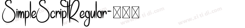 SimpleScriptRegular字体转换